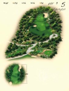 Ventana Canyon Golf Hole 5 Overview Map - Canyon Course