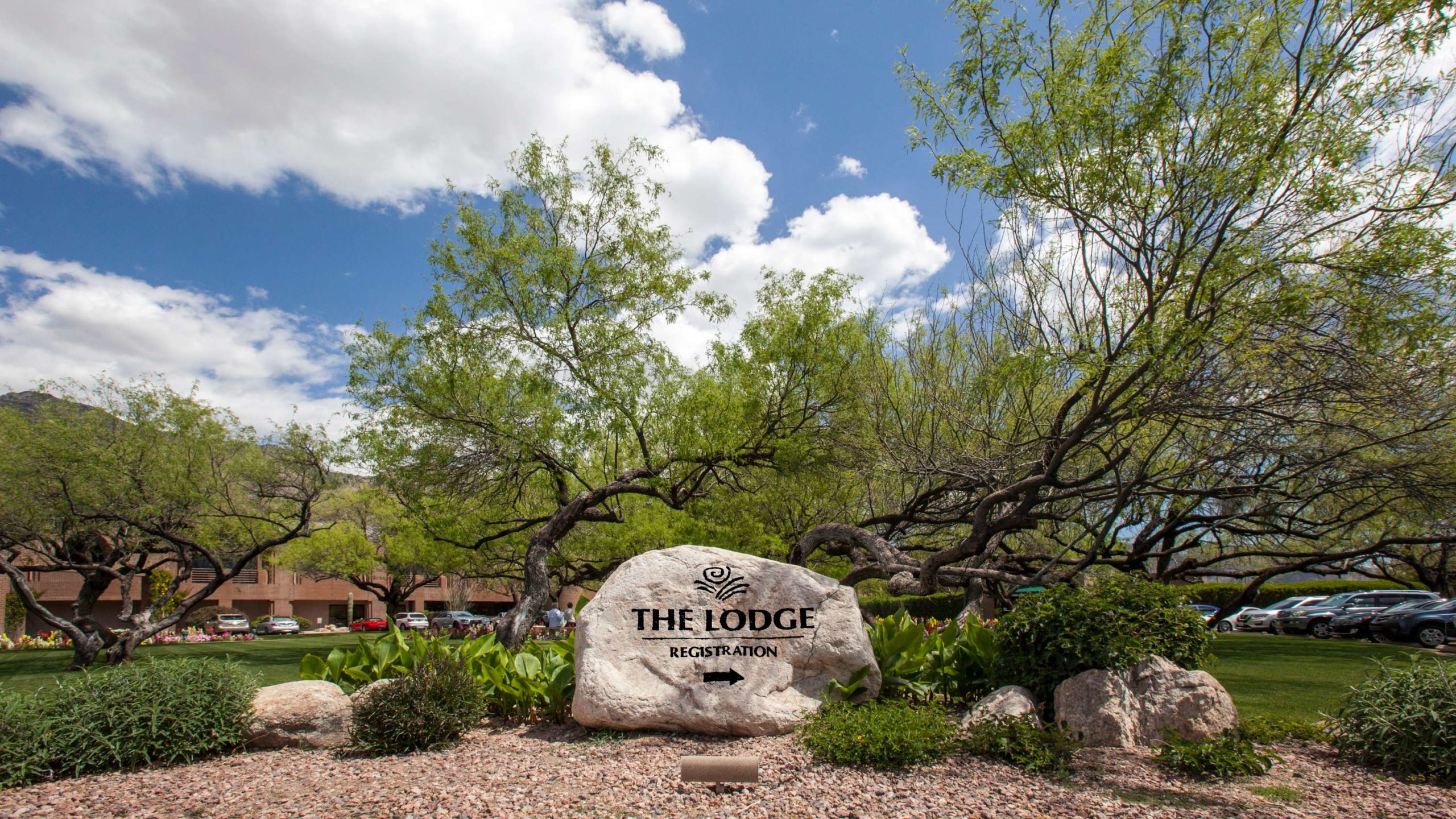 The Lodge Rock Sign
